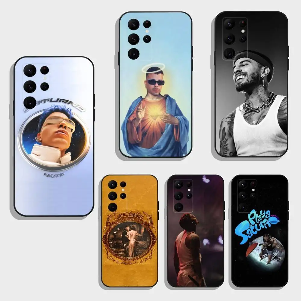 

R-Rauw A-Alejandro Rapper Phone Case For Samsung S25,S24,S21,S22,S23,S30,Ultra,S20,Plus,Fe,Note,5G Black Cover