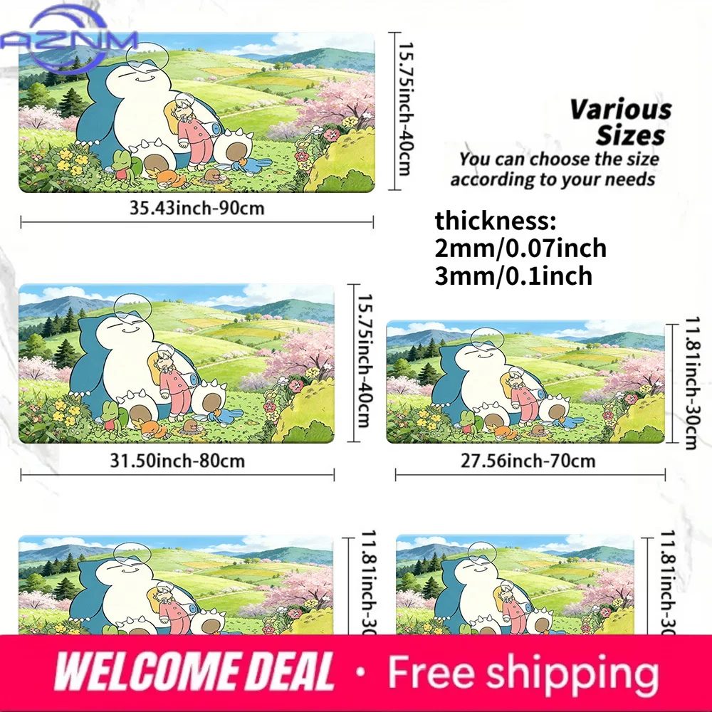 

Snorlax & Friends Cherry Blossom Hill Gaming Mouse Pad with Non-Slip Rubber Base