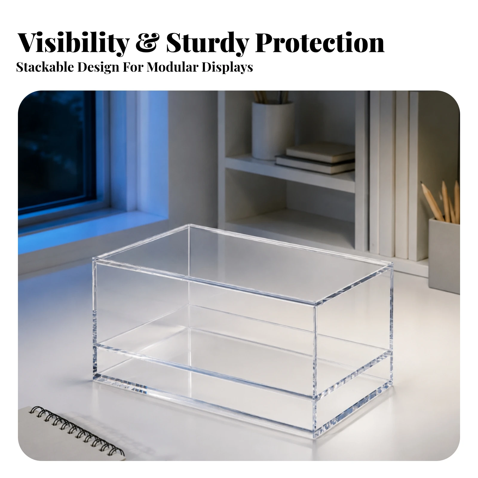 Pull-out Acrylic Mahjong Case Dustproof Mahjong Tile Storage Box Pull-out Acrylic Box Scratch-Resistant