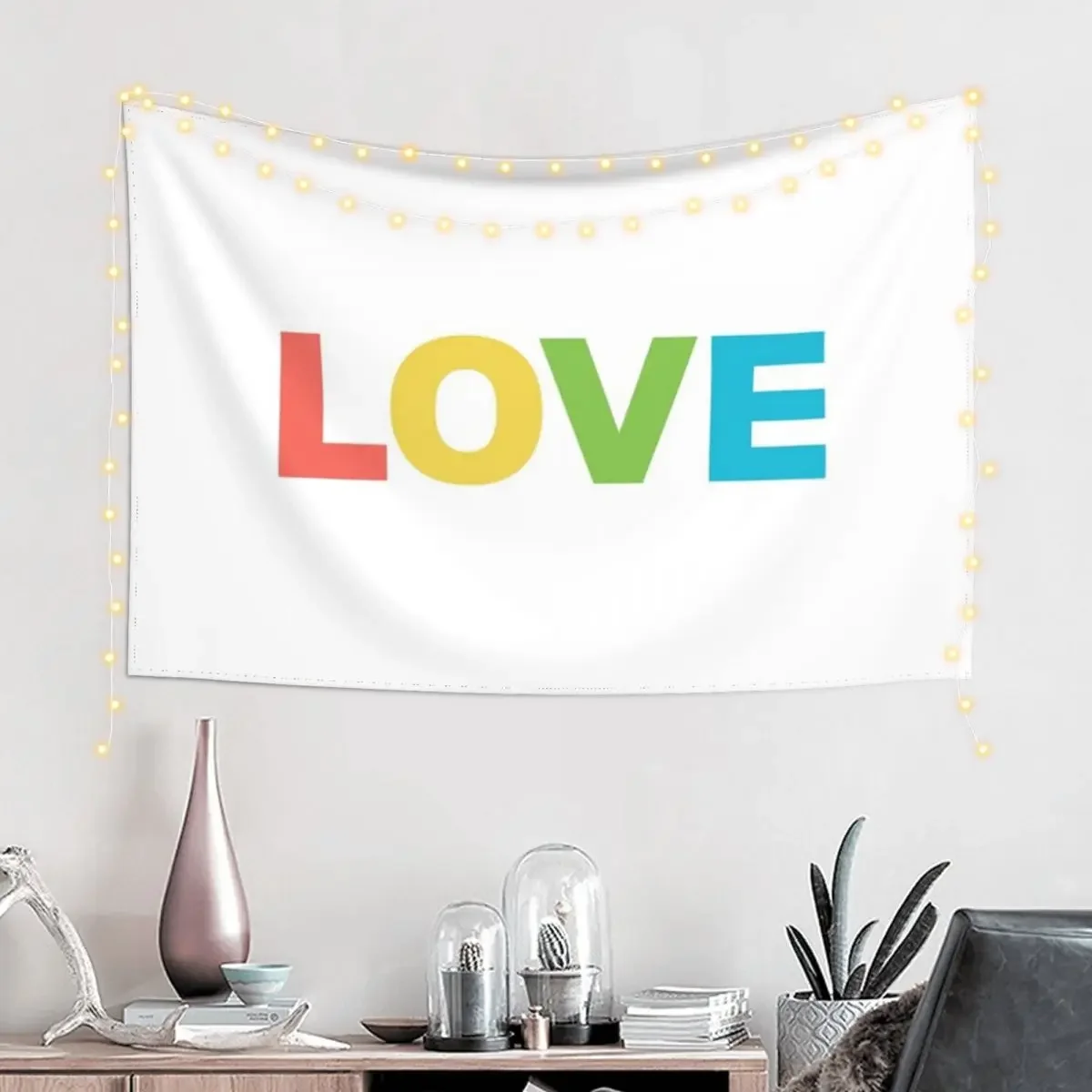 trendy romantic love inscription. valentine's day colourful lettering Tapestry Home Decorations Aesthetic Wallpaper Tapestry