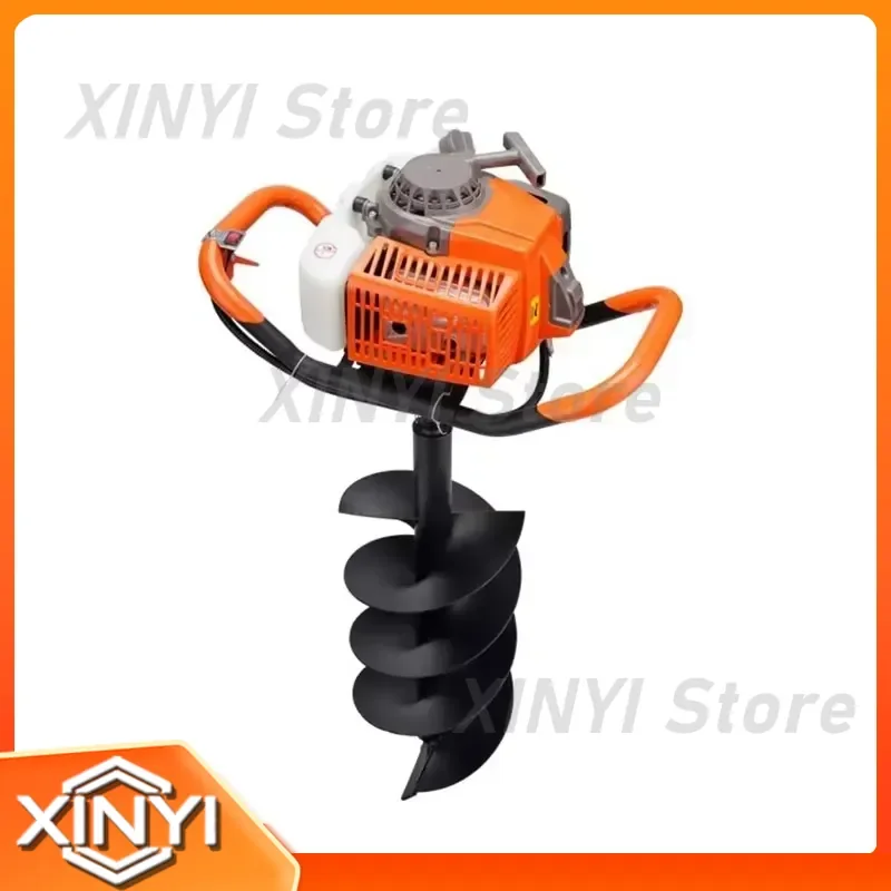 Drill Post Hole Excavator for 2 Stroke 98CC Petrol Soil Drill 5.2kw Fence Installation Tool Ground Auger for Guardrail