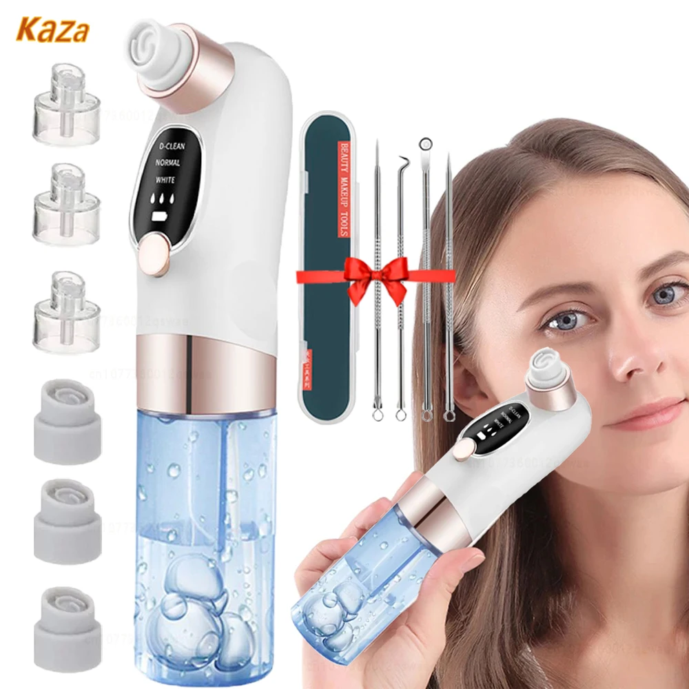 Blackhead Remover Pore สูญญากาศทําความสะอาดใบหน้า Water Cycle ไฟฟ้าสิวสิว Black Head Removal ชาร์จ Black Dot Remover