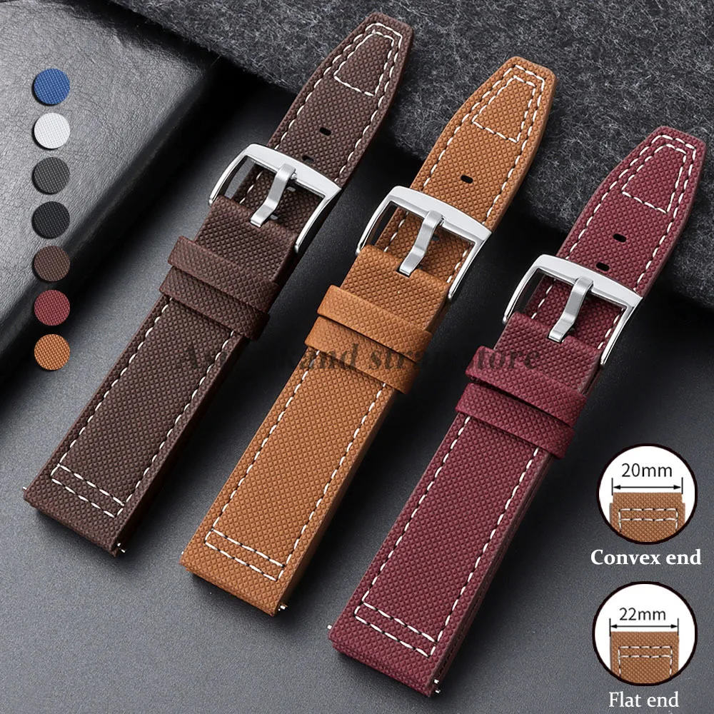 Leather Watchstrap 20mm 22mm for Samsung Cowhide Leather Watch Band for Seiko for IWC Watch Bracelets Quick Release Accessories