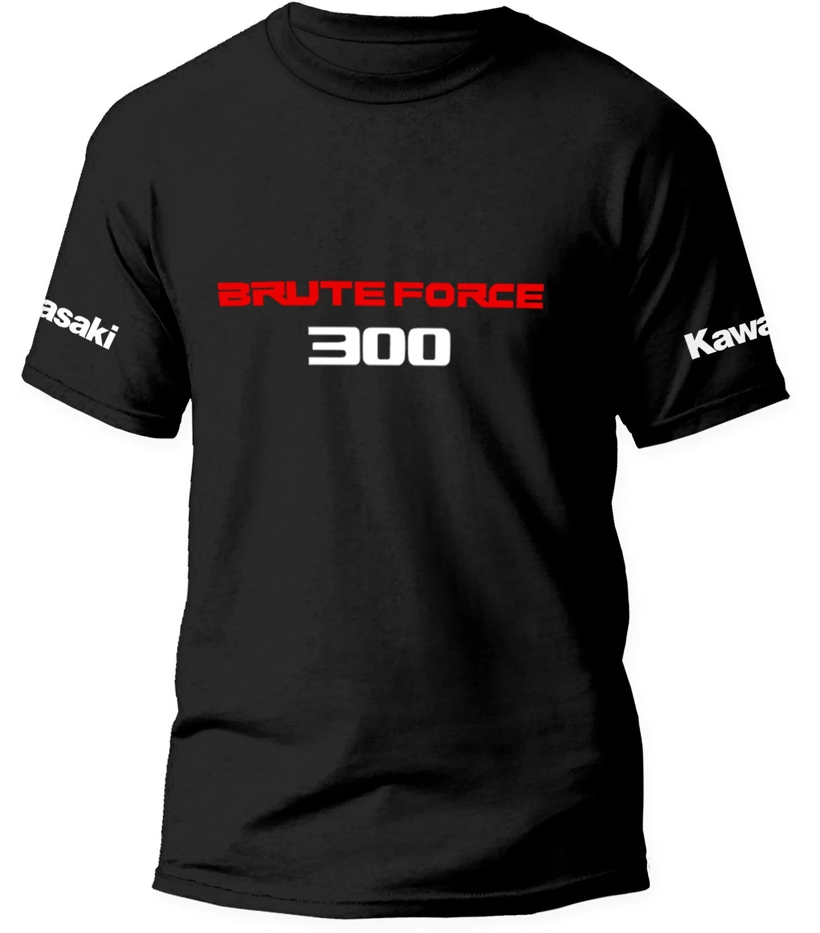 

Хлопковая футболка с принтом Kawasaki Brute Force 300, летняя мужская и женская одежда в стиле Харадзюку, модная повседневная мотоциклетная футболка