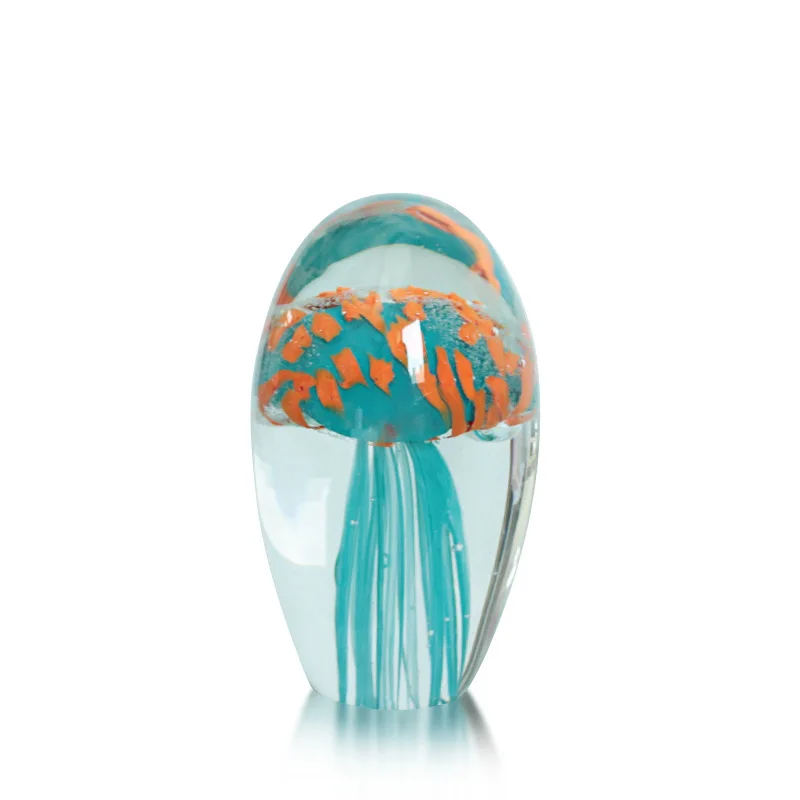 

LTT glazed jellyfish handicraft ornament glass office desktop living room decoration