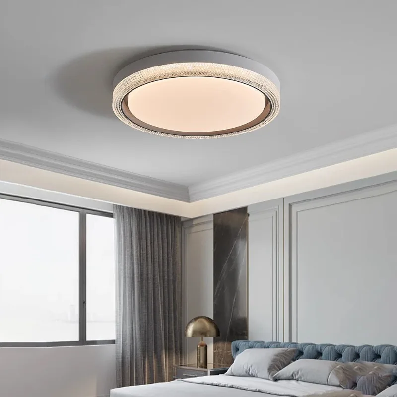 Luxurious Bedroom Circular Acrylic LED Ceiling Lamps Modern Home Decoration Study Lighting Fixtures Remote Dimming Ceiling Light