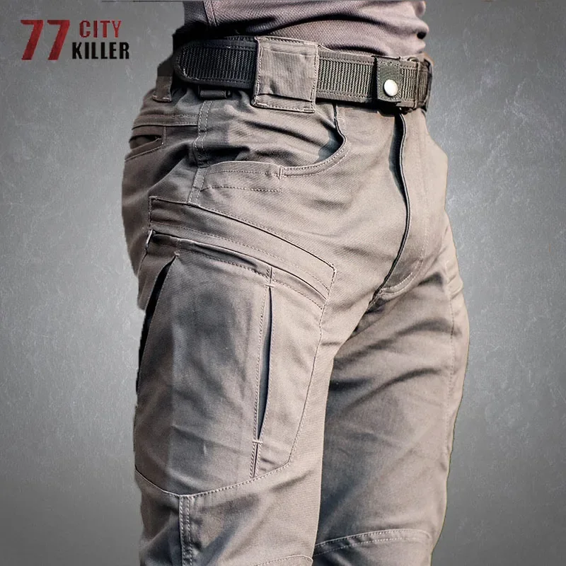 Pantalones tácticos para hombre, impermeables, resistentes al desgaste, pantalones militares de combate SWAT, pantalones para correr de escalada con múltiples bolsillos, pantalones Cargo para hombre