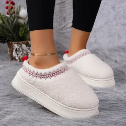 Chelsea Ankle Snow Boots Women Winter New Brand Fur Short Plush Warm Flats Slippers Platform Shoes Flip Flops Cotton Shoes