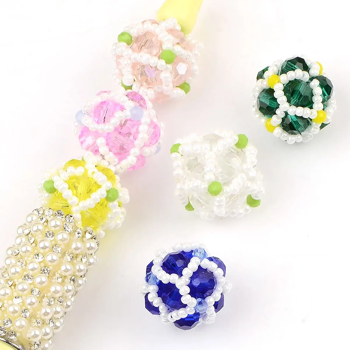 3pcs 1.8cm Random Color Mix Colorful Acrylic Beads Handmade DIY Accessories For Jewelry Making DIY Bracelet Necklace image 5