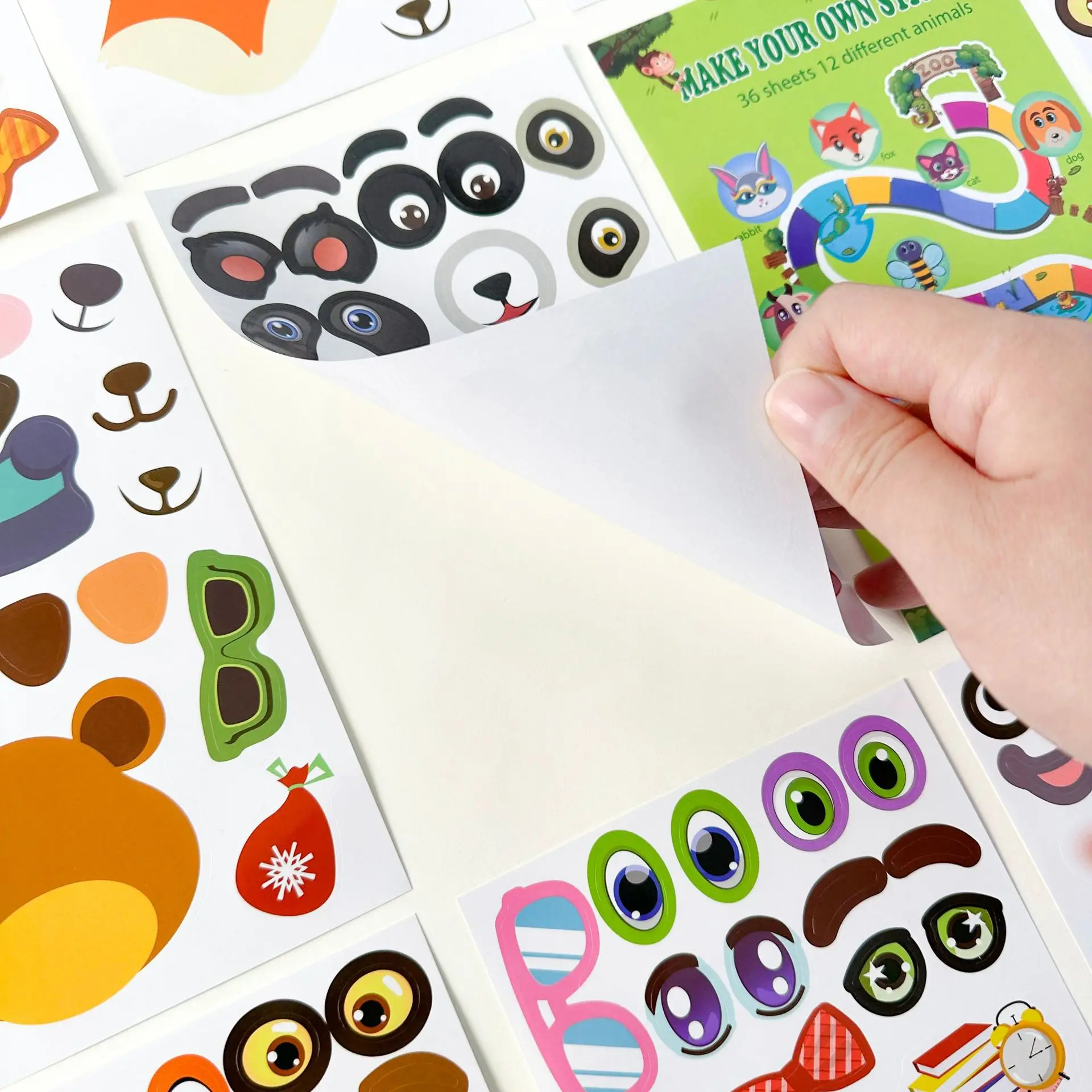 36 枚面白い子供用ドレスアップパズルステッカーかわいい漫画クリエイティブ楽しい子供用パズルアカウント素材防水ステッカー