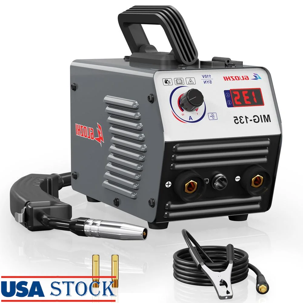 135Amp 110V Portable Gasless Flux Core MIG Welding Machine with IGBT Inverter Lightweight and Easy to Carry Ideal Garage and