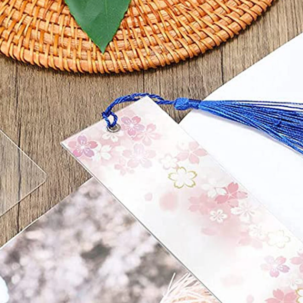 

1Set Acrylic Bookmarks DIY Blank Tassel Page Markers Reading Bookmarks for Kids Students Personalized DIY Bookmark