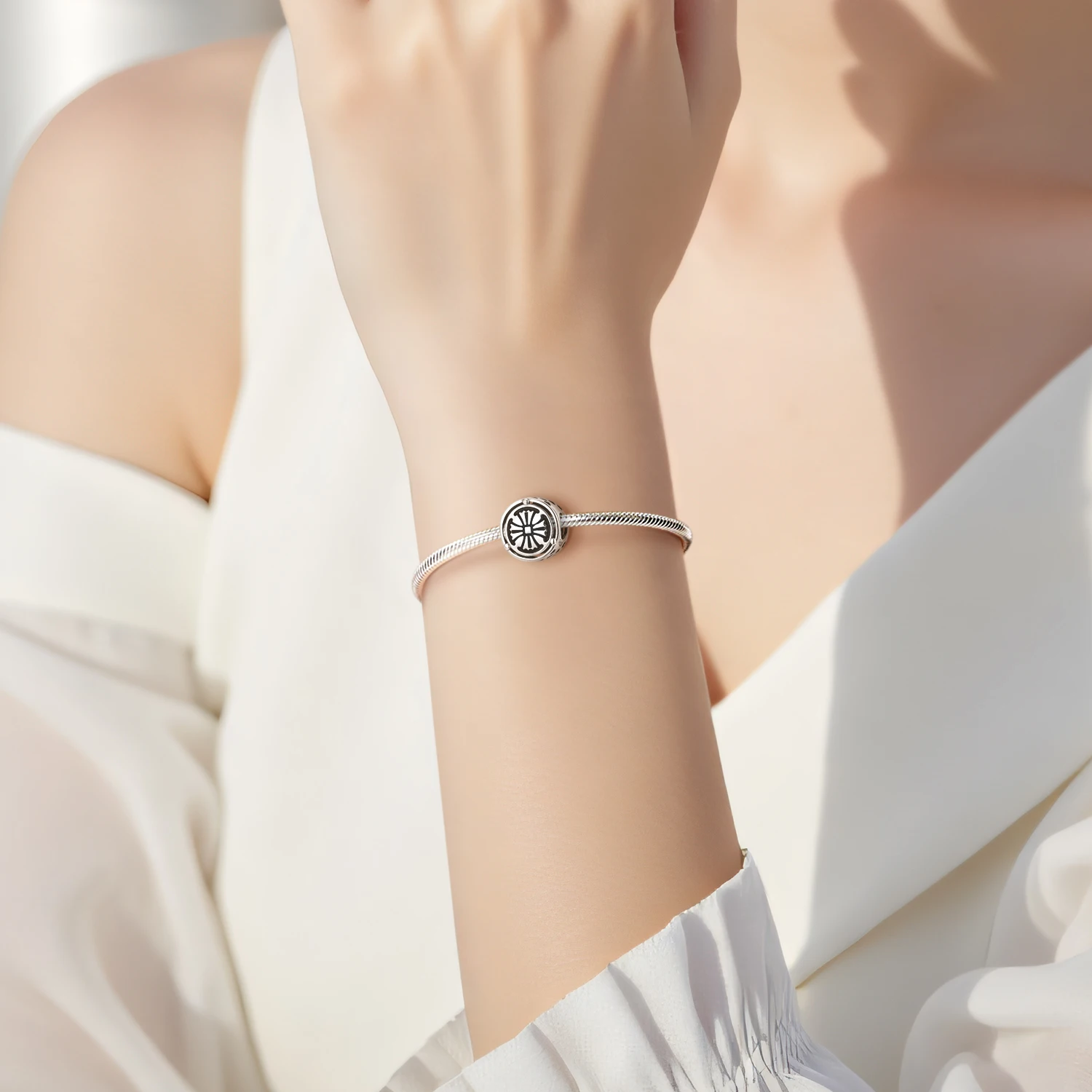 

stillhouse 925 Sterling Silver Canterbury Cross Religious Rotation Symbols Charm Bead Jewelry Fit Original Bracelet Diy Jewelry