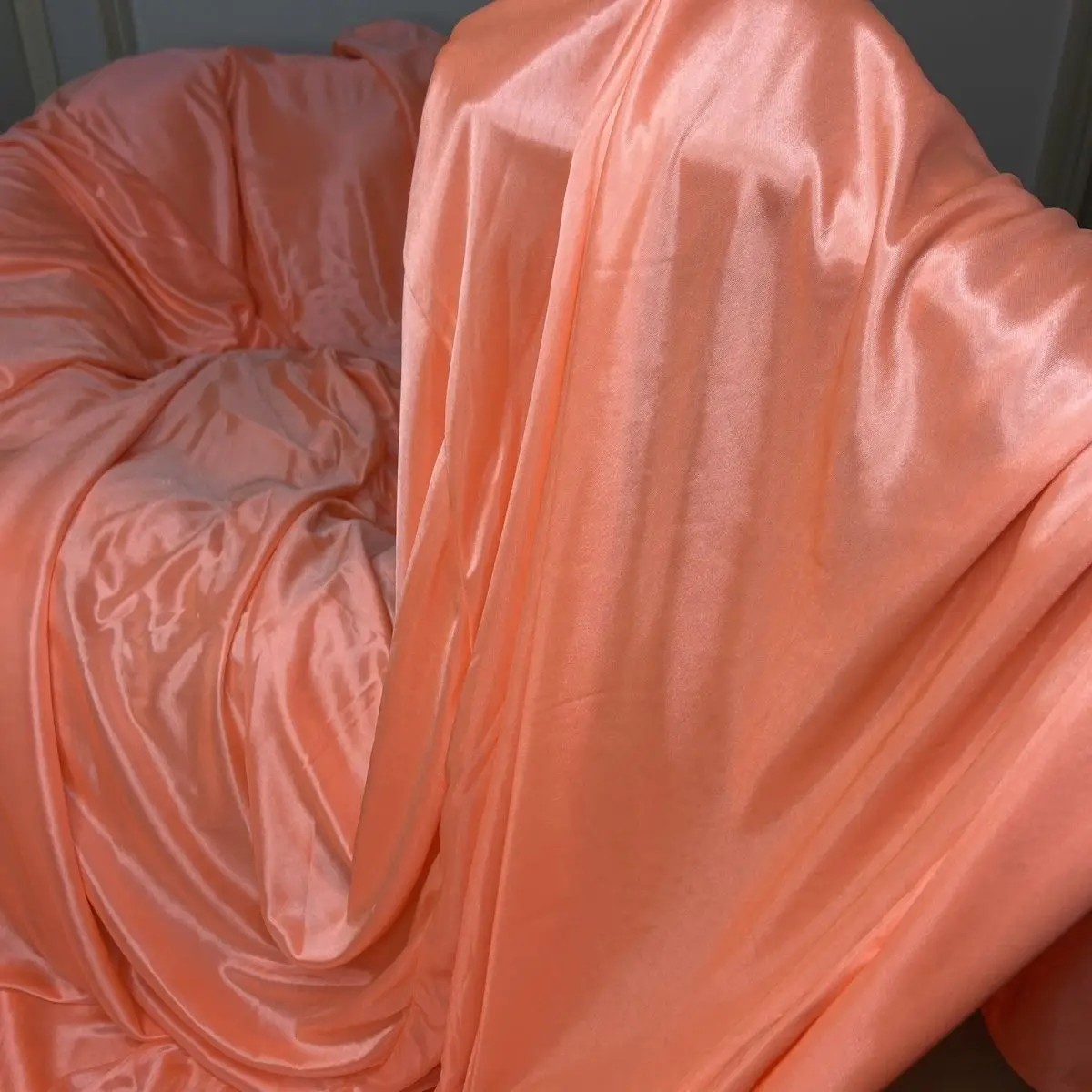 لا يوجد غطاء وسادة، ملاءة حريرية صيفية لامعة من الساتان، مفرش سرير مزدوج الجانب، مفرش منزلي رائع #2