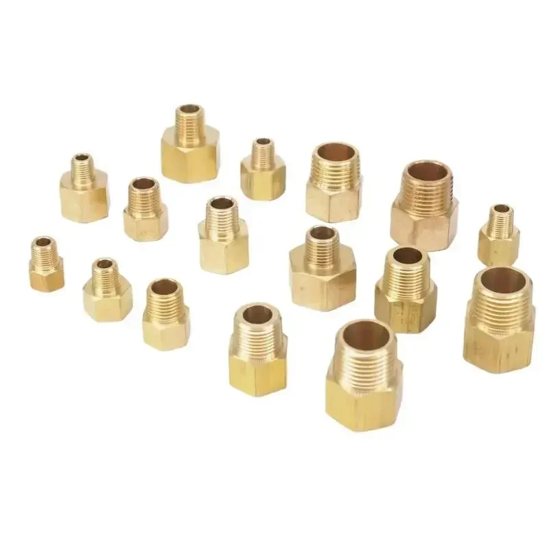 1/8 "1/4" 3/8 "1/2" NPT BSP Vrouw Naar Man Verminderen Messing Pijp Adapter voor Manometer Gas Water - afbeelding 2
