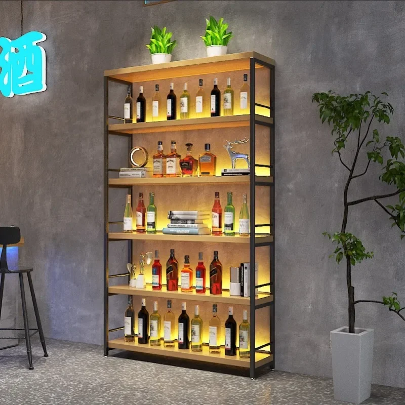 Liquor Bottles Exterior Movable Commercial Industrial Bar Bar Furniture Refrigerated Wine Cellar Cabinet Vitrina Luxury Shop