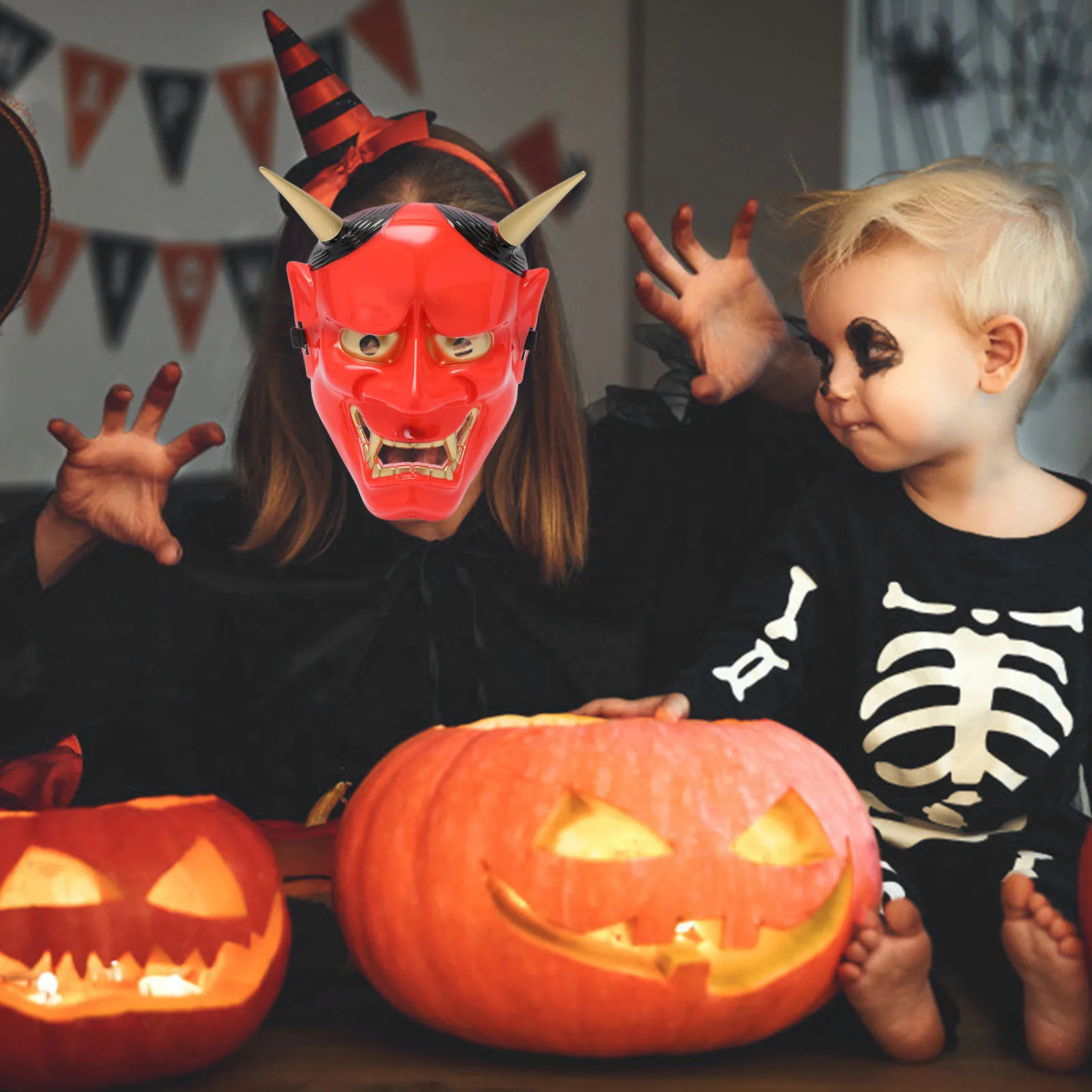 

2 Pcs Wisdom Mask Halloween Masks Cosplay for Plastic Horror Horrible Party Man