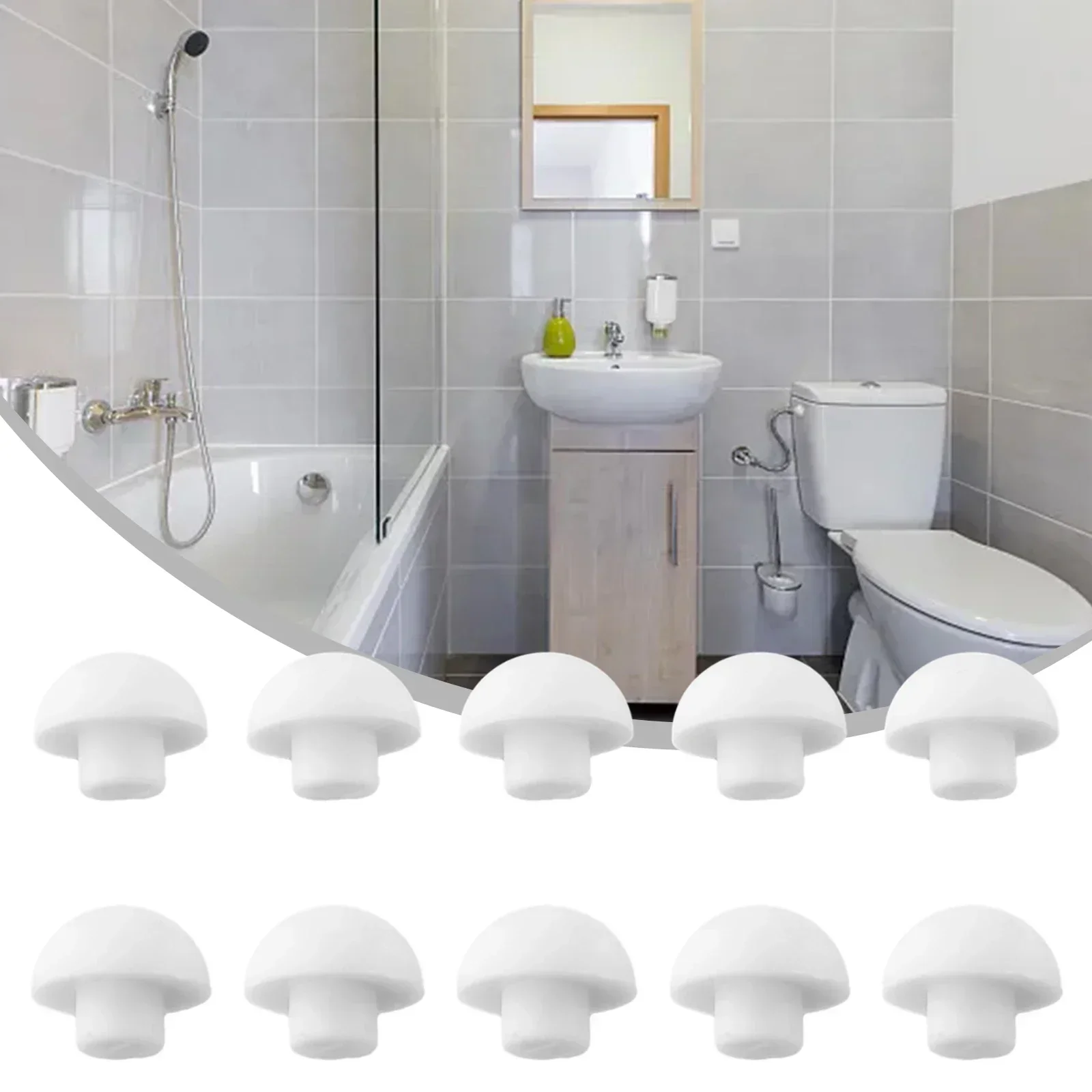 10 Uds. Parachoques para asiento de inodoro, cubierta superior para asiento, tapón de cojín, juntas de accesorios de baño blancas