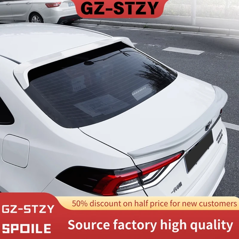 

FOR NEW Toyota Corolla 2019 2020 2021 2022 High Quality REAL ABS CARBON FIBER LOOK REAR TAIL WING TRUNK LIP SPOILER