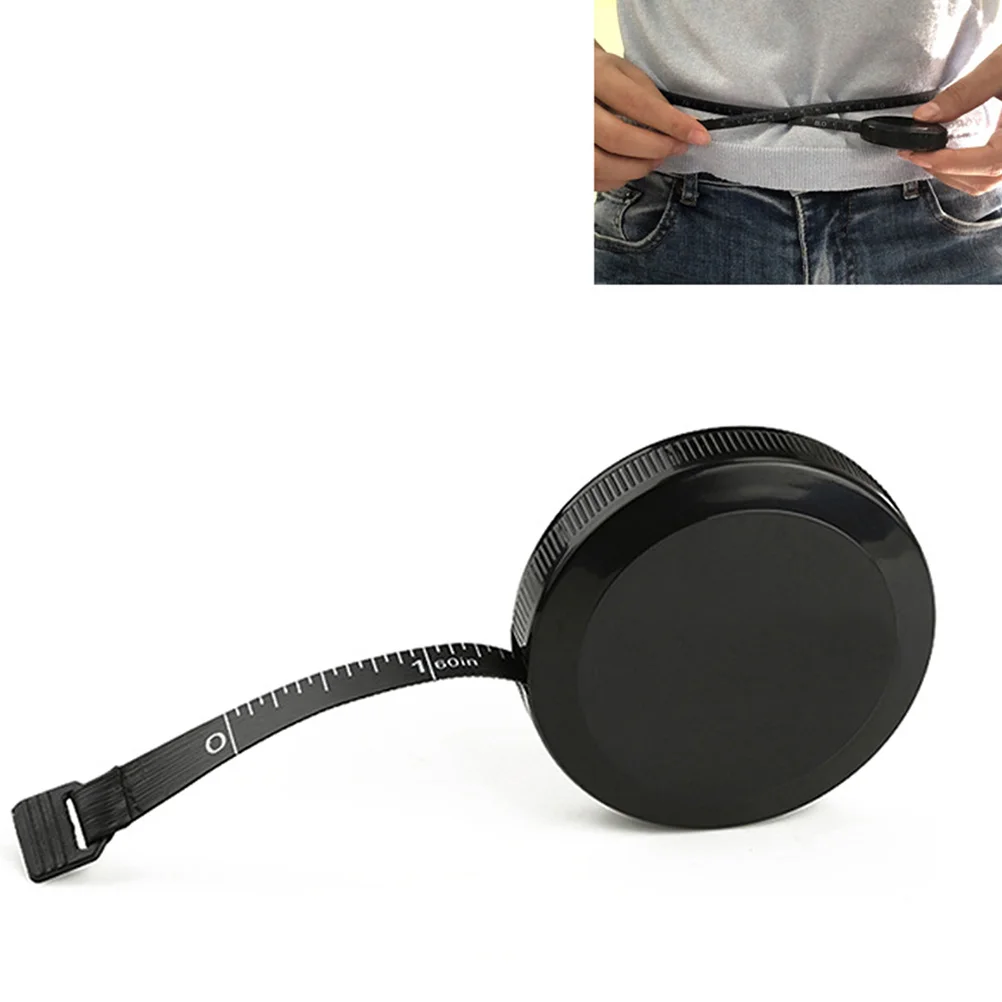 Mini Round Tape Measure Plastic Metric System Waist Distance Band Measuring Ruler Tool Flexible Durable Safe Body Measurement