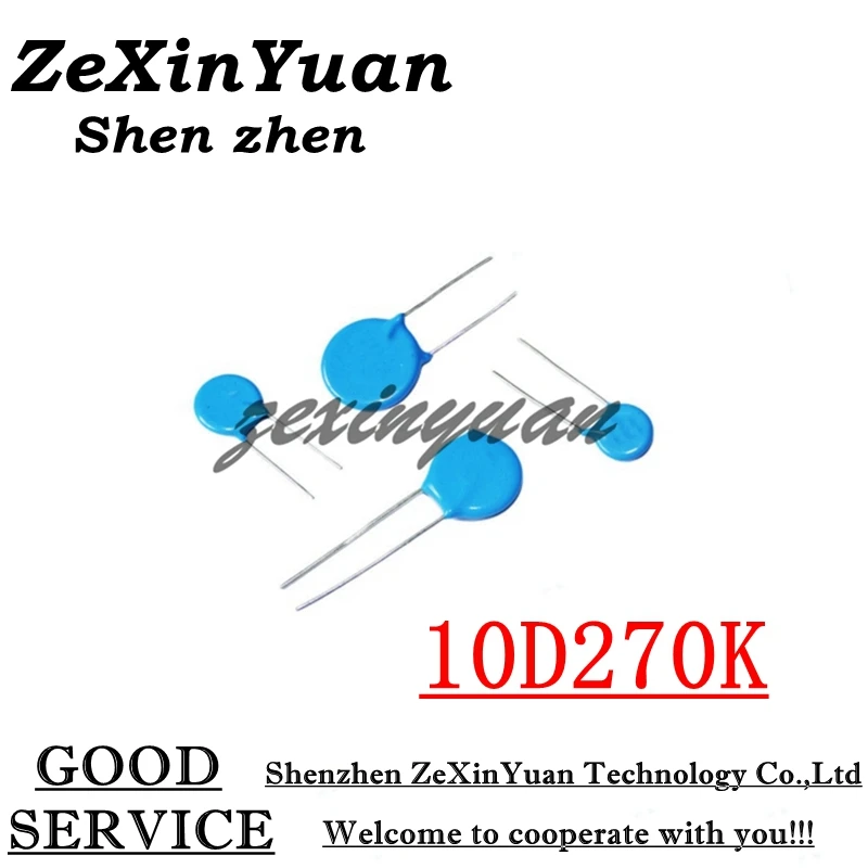10D270K 10ชิ้น/ล็อต27V 270KD10 10MM Varistor piezoresistor