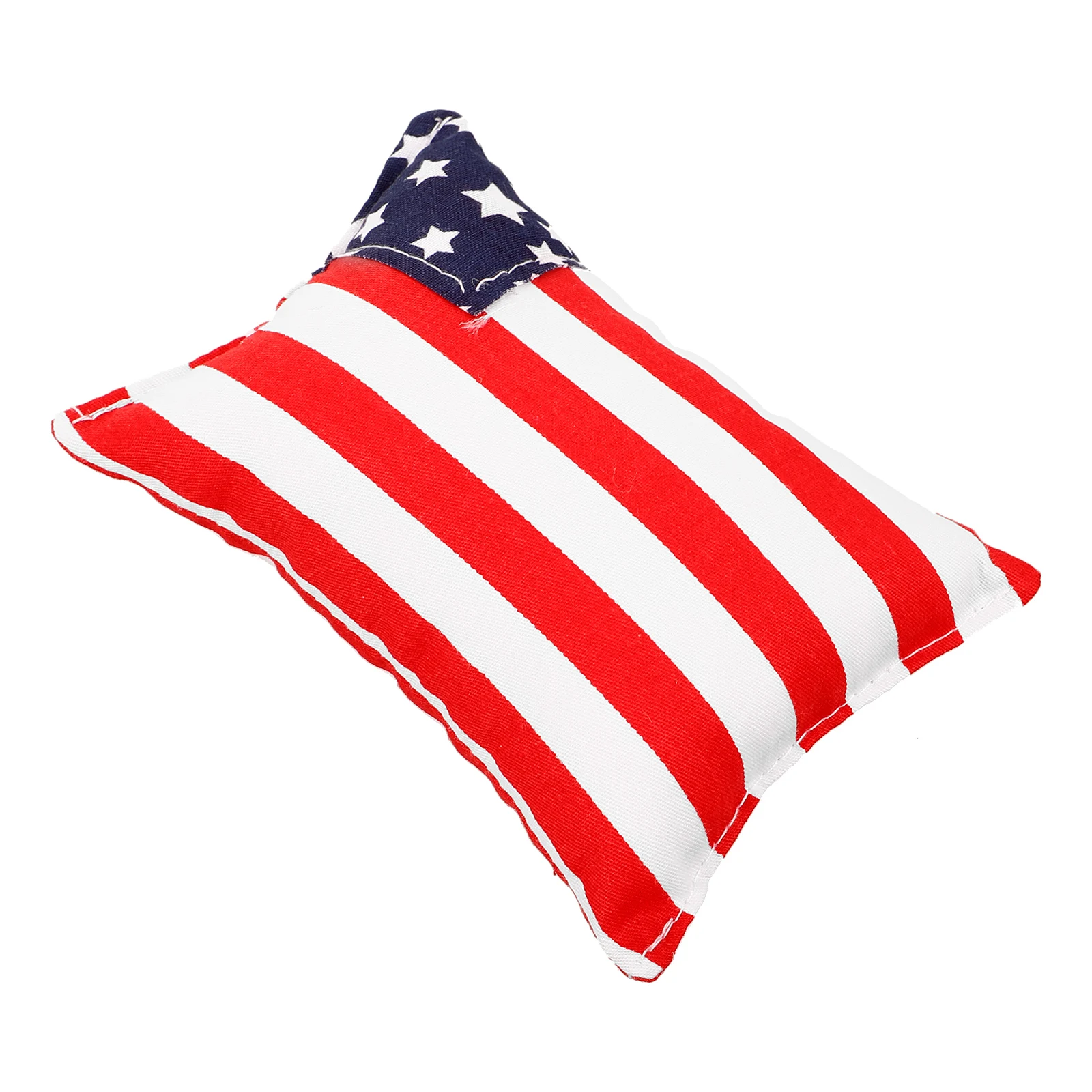 

Pillow Decor Patriotic Independence Day Festival Adornment Rectangular Stripe Design Safe Material Use Home Decoration