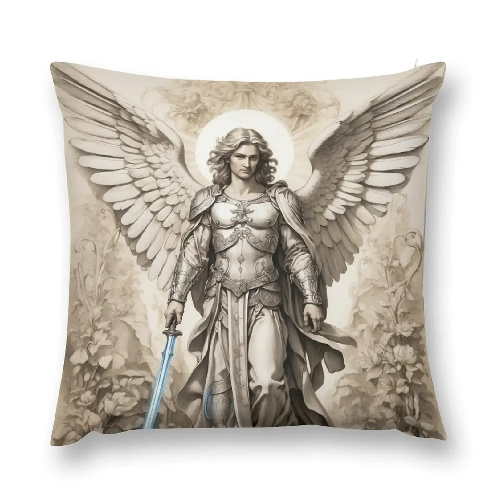 

Archangel Gabriel - Beautiful Angel Throw Pillow Decorative pillow case Room decorating items pillow