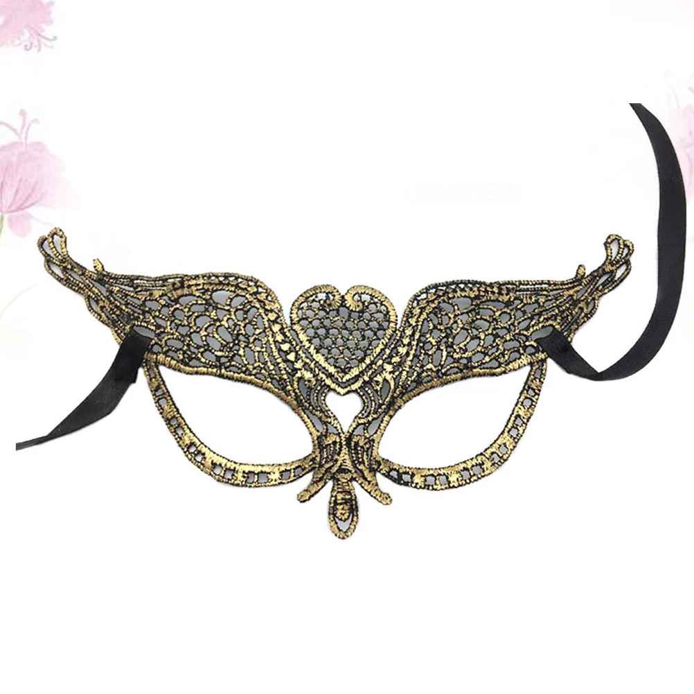 

Half Face Mask Sexy Lace Masquerade Party Halloween Carnival Gold Masks Straps Elegant Decorative Costumes Accessories
