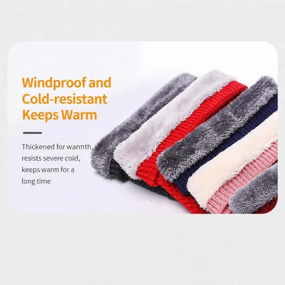 Comfortable Lined Neck Gaiter Thermal Warm Stretchy Circle Scarf Thick Knit Soft Knitted Snood Cold Weather
