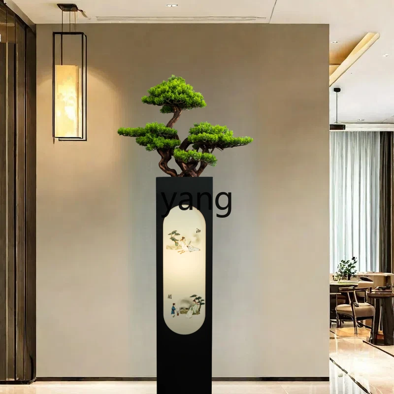 CX simulation large green plant bonsai door welcome pine ornament porch decoration