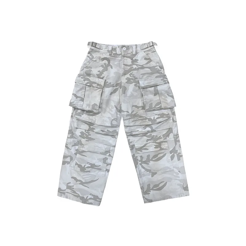 Grailz Project G/R Premium 2026 جيب كبير الحجم متجعد صبغ متعثر عتيق مموه ملابس عمل وظيفية للرجال