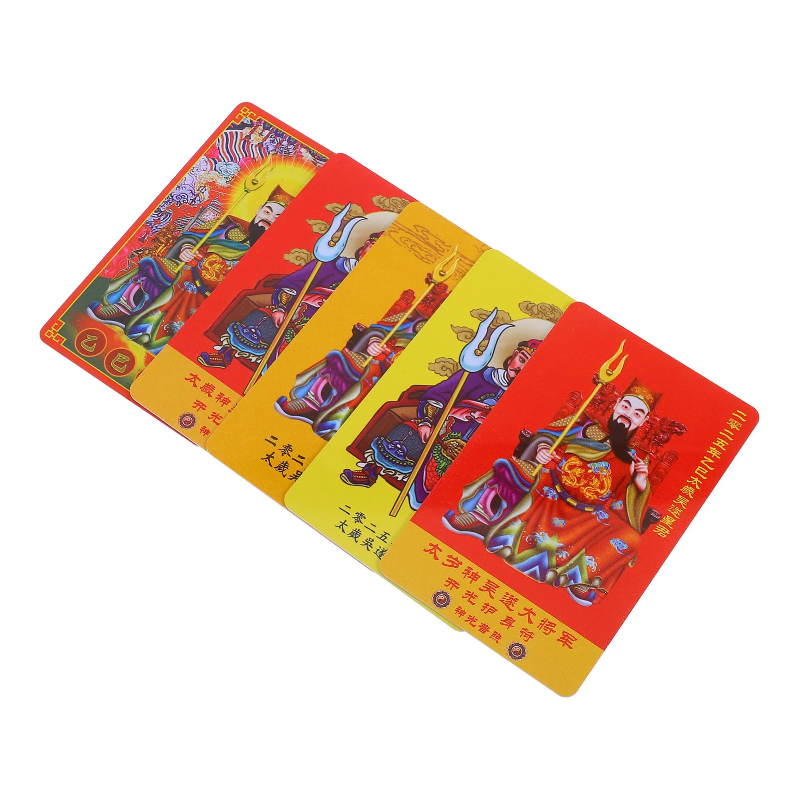 5 Pcs Tai Sui Card Chinese Zodiac Amulet Protection Auspicious Success Taisui Cards Luck Plaque