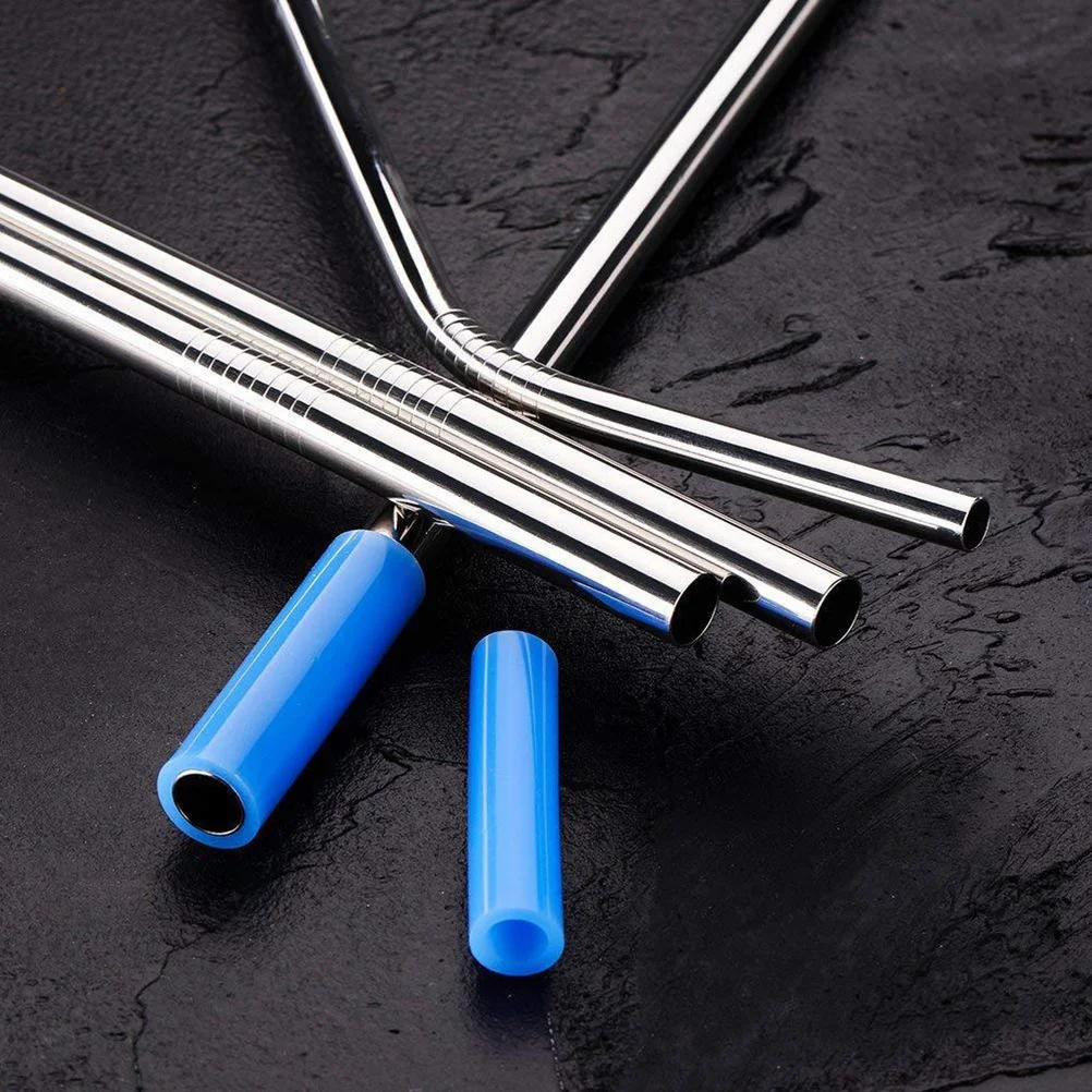 

8Pcs Stainless Steel Reusable Curved Straight Straws Drink Straws Anti Rust Dishwasher Safe Cleaning Brushes Drinks Straw