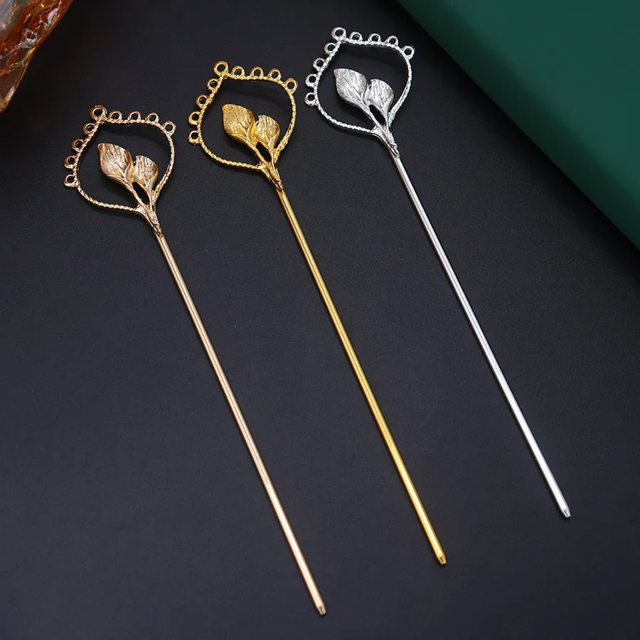 

6 шт., вилка для волос в стиле ретро, палочки для волос с цветком, заколка для волос, заколки для волос, головные уборы, кабошон, основа, ювелирные изделия, аксессуары для волос «сделай сам»