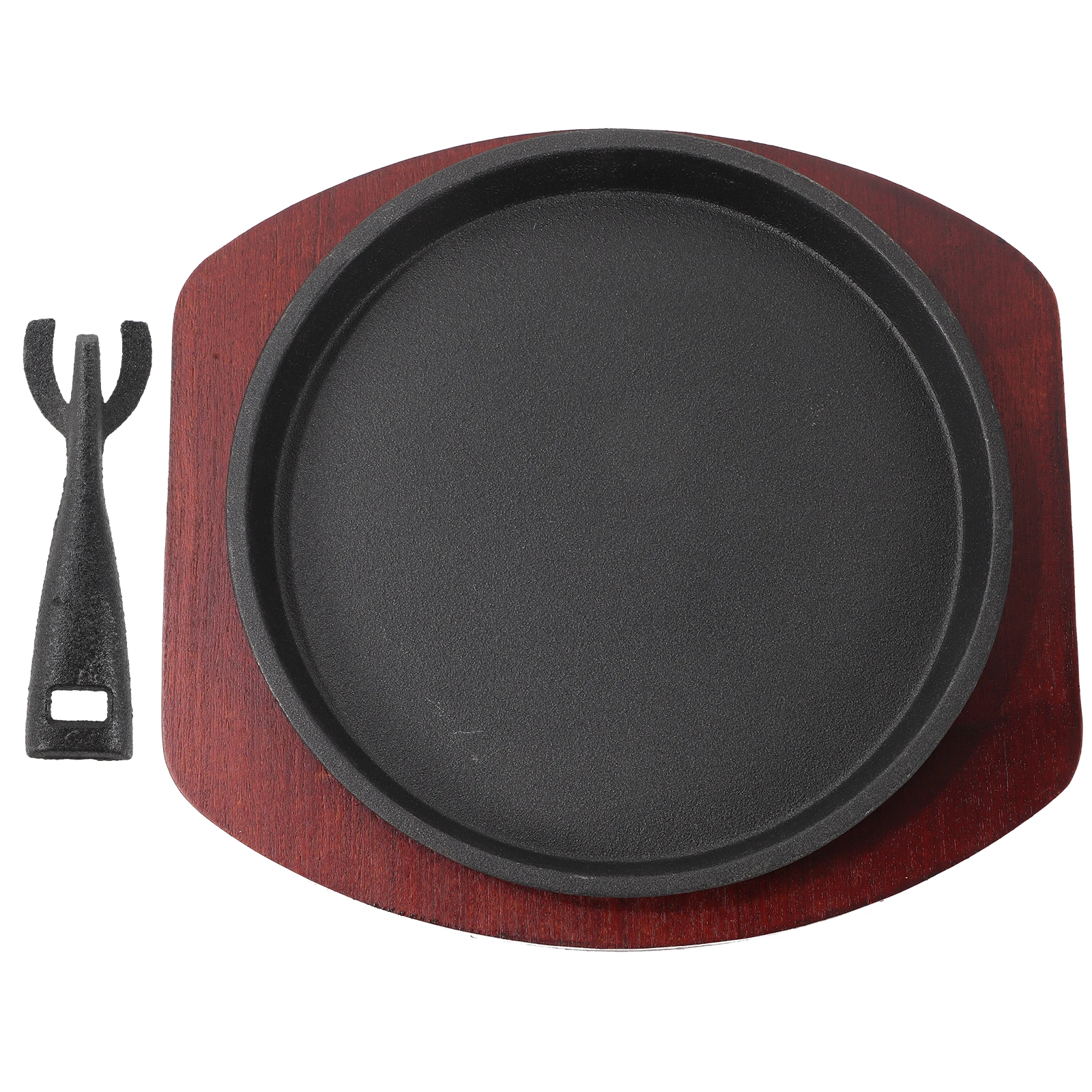 

Thickened Iron Plate Baking Tray 20cm Round Steak Non stick Grill Pan Hot Serving Dish Grilling Platter Kitchen Essentials Thick