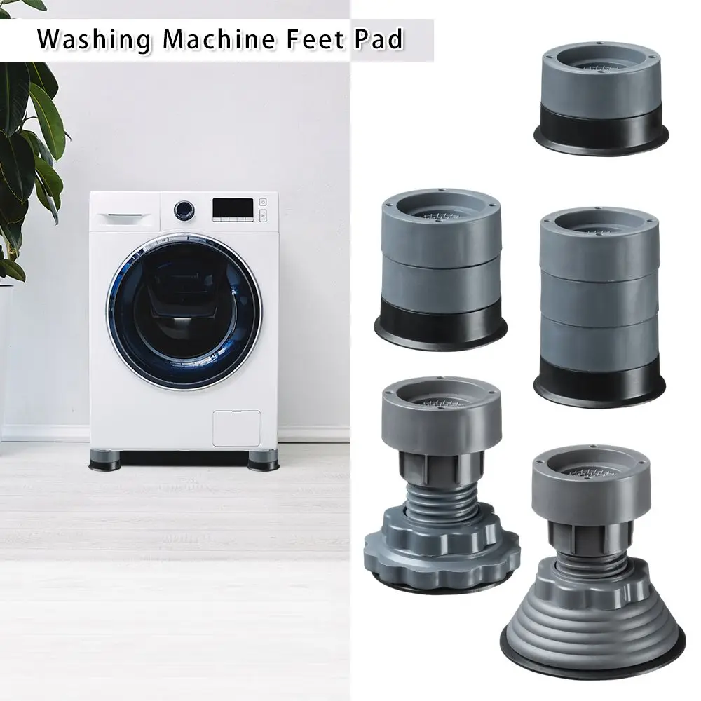 Universal Washer Feet Pad Anti Slip Sofa Cabinet Heightening Pad Washing Machine Dryer Support Noiseproof Table Chair Stabilizer