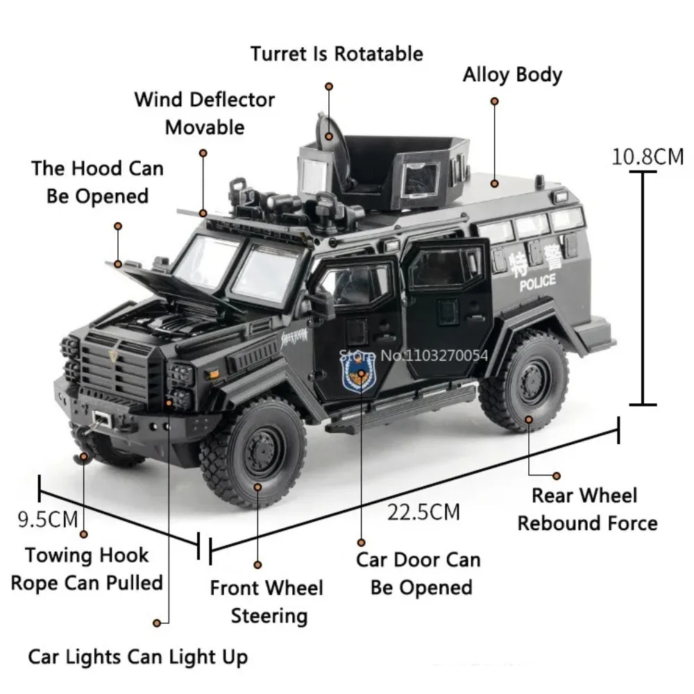 مقياس 1:24 السيف مسننة النمر سيارة مدرعة لعبة مجسمة ضوء الموسيقى التراجع مصغرة على الطرق الوعرة نماذج السيارات هدايا عيد ميلاد الاطفال