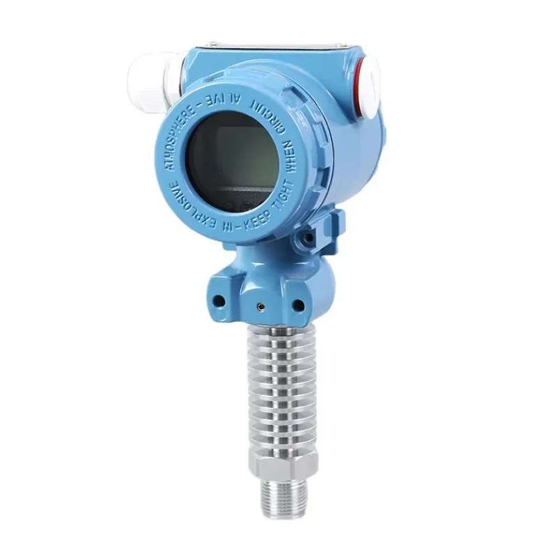디지털 디스플레이 온도 센서 냉각 핀 포함 RS485 4-20ma 고온 압력 송신기