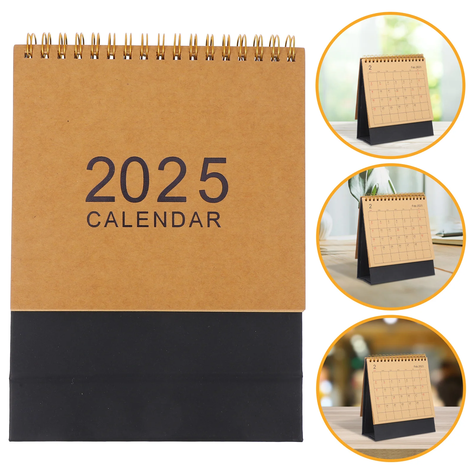 

Muyin Style Calendar Desk Flip Small 2025 Planning Stand up Monthly Planner Cute Standing