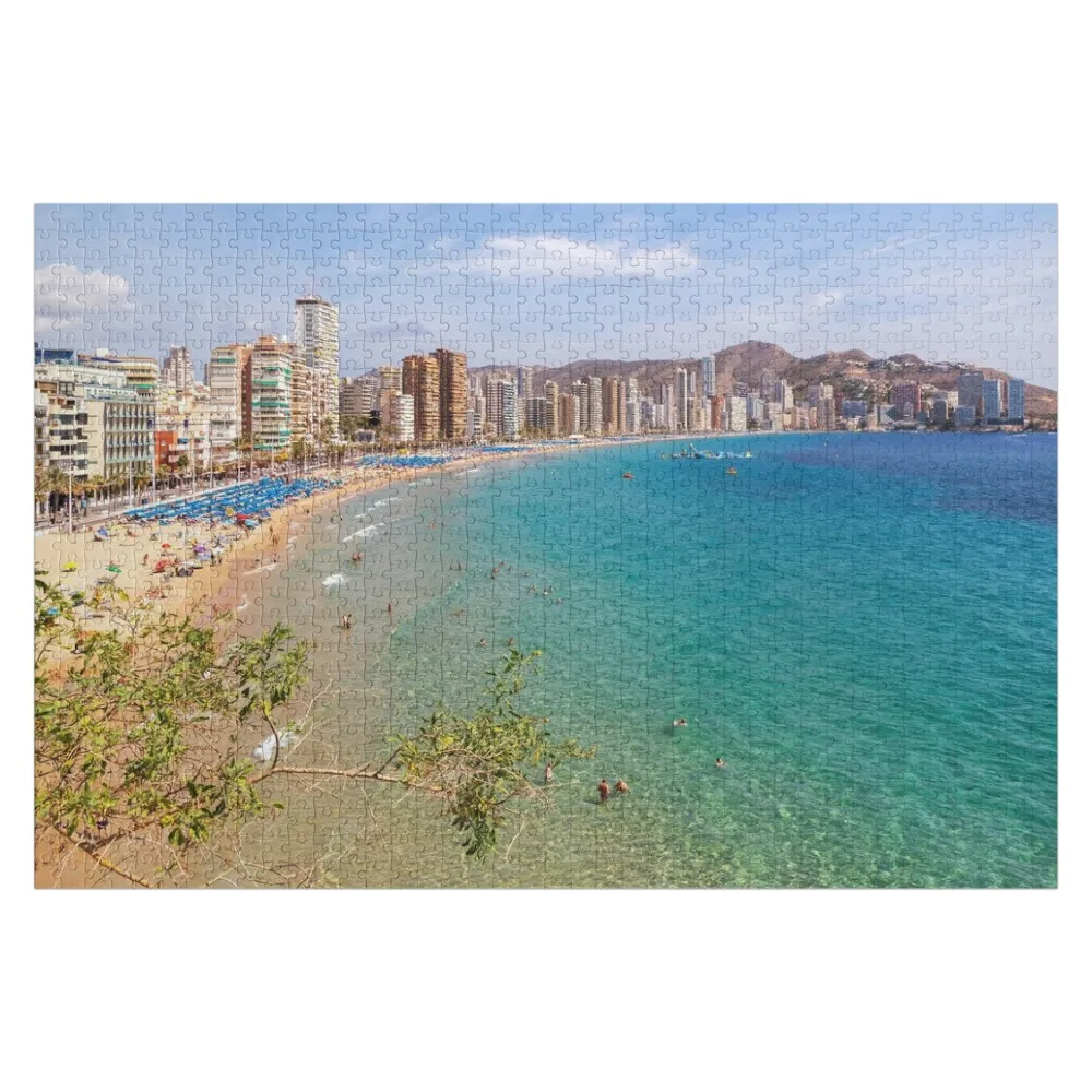 

Llevant Beach, Benidorm, Costa Blanca, Spain Jigsaw Puzzle Scale Motors Wooden Decor Paintings Puzzle