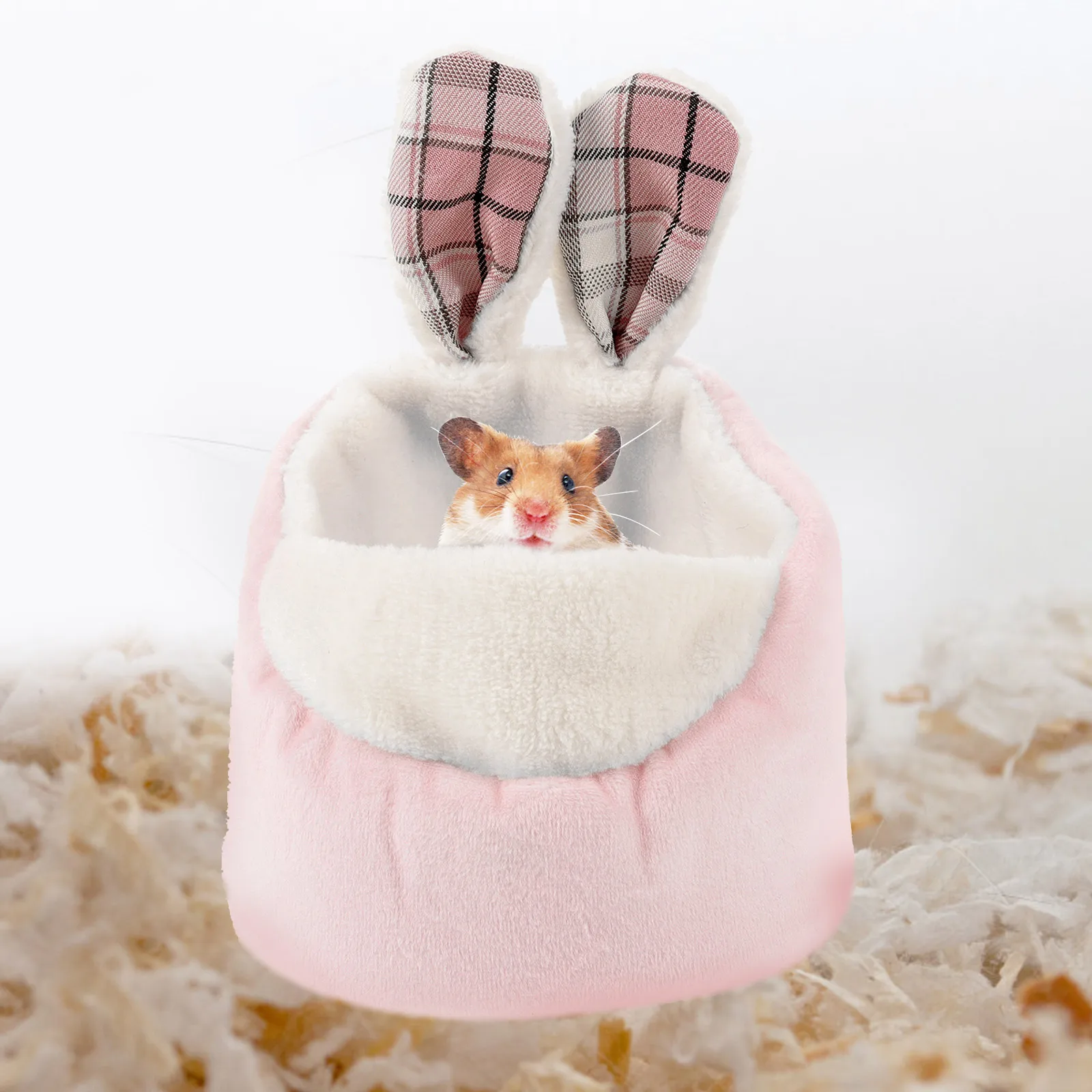 

Pet Bed Small Animal House Pink Hamster Nest Warm Cozy Guinea Pig Rat Squirrel Hedgehog Bedding Soft Washable Durability