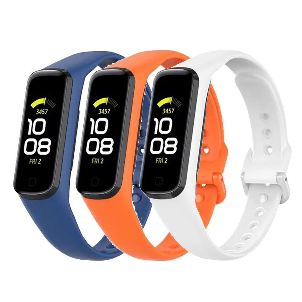 3PCS Soft Silicone Strap For Samsung Galaxy Fit 2 R220 Smart Bracelet Band Replacement Strap For Galaxy Fit 2 R220