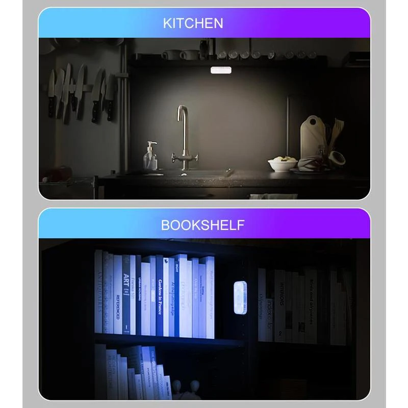 أضواء LED تعمل باللمس أضواء السيارة اللاسلكية الصغيرة الداخلية تصميم السيارات سقف القراءة مصباح لصندوق تخزين شحن USB المغناطيسي اللاسلكي #6