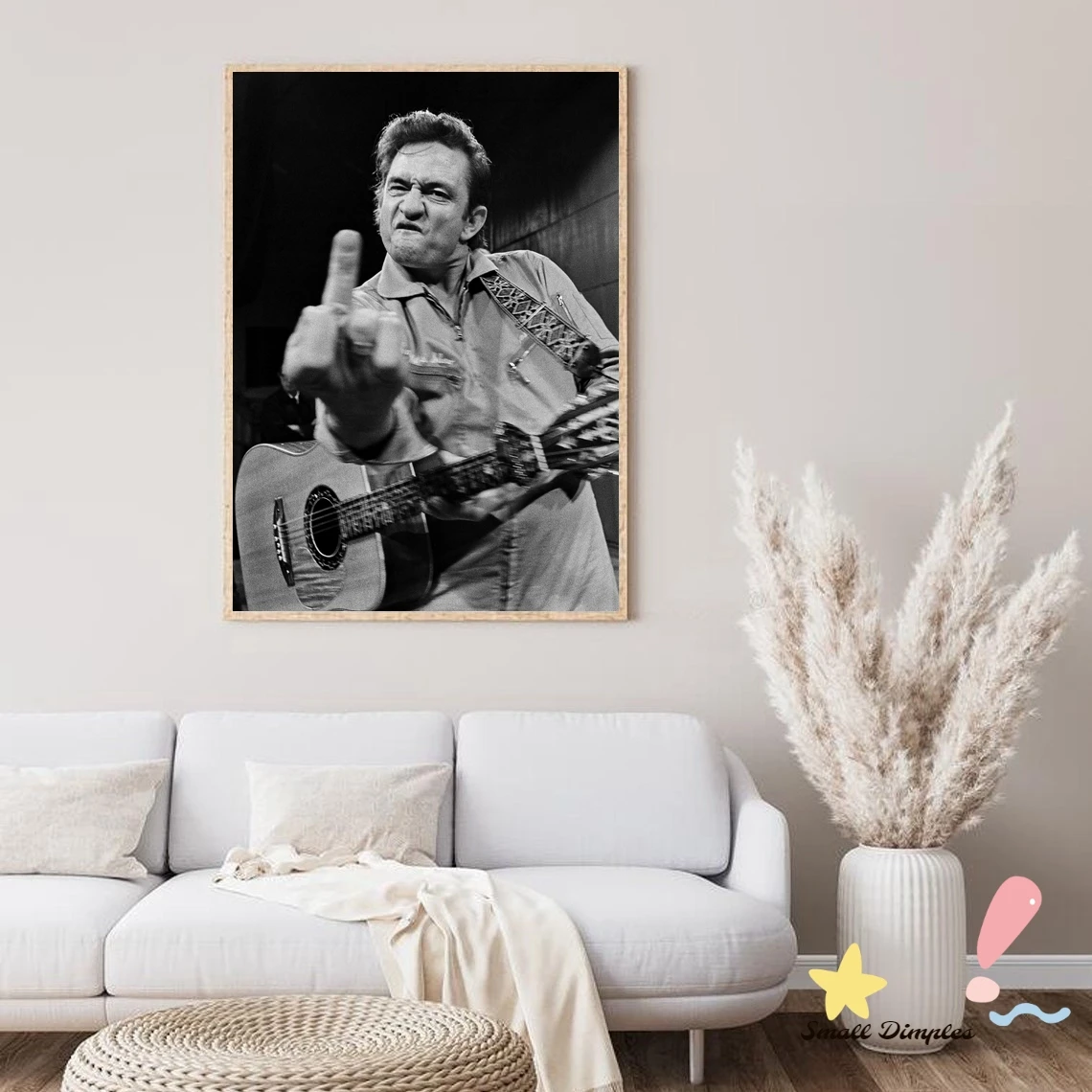 Johnny Cash Music Star Poster Canvas Art Print Home Decoration Wall Painting ( No Frame )
