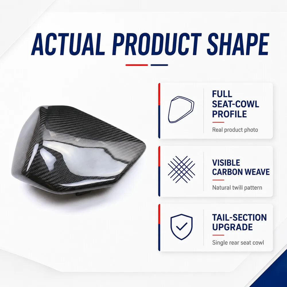 Rear Seat Cowl Pillion Cover Carbon Fiber Tail Seat Hump for Honda CBR1000RR-R CBR1000RRR 2020-2025 Motorcycle Accessories
