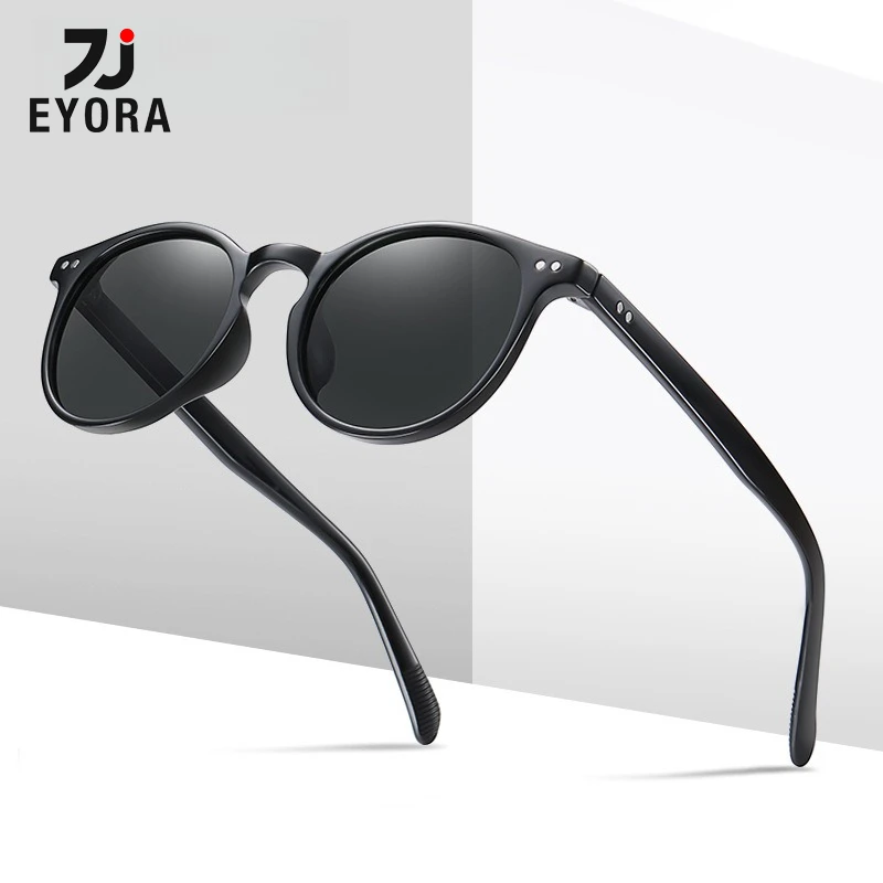 

EYORA Vintage TR90 Polarized Sunglasses UV Protection Square Full Rim Anti-Reflective Classic Sunglasses UV400 Goggles Shades