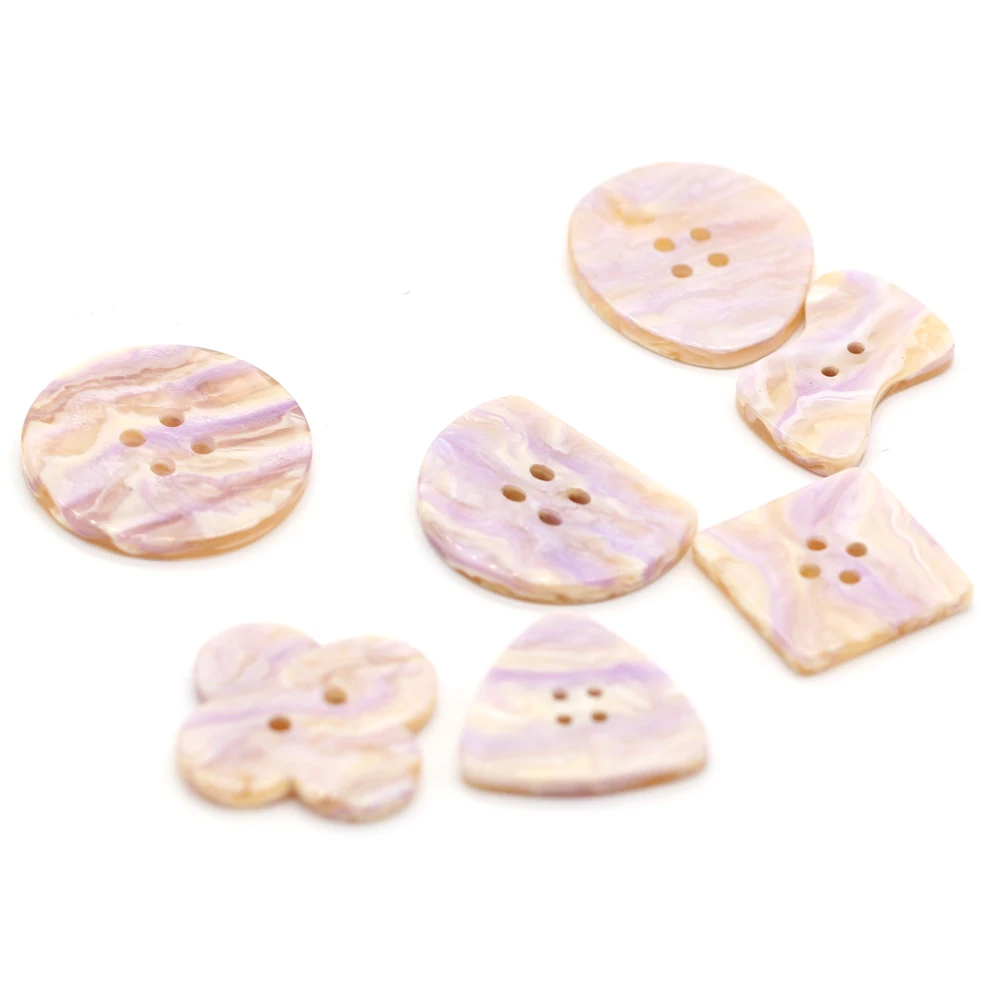 13/18/25/28mm Cute Purple Resin Buttons For Clothes Fashion Women Shirt Coat Dress Irregular Shape Handmade Sewing Accessories