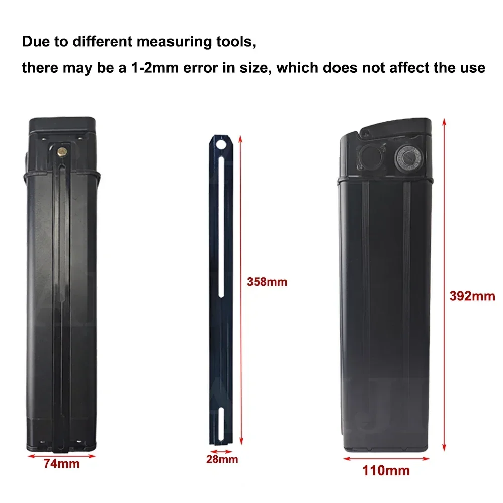 36V battery Silver Fish Style Rechargeable 10AH/15AH/20AH High quality  500-750W 18650 Lithium ion battery pack