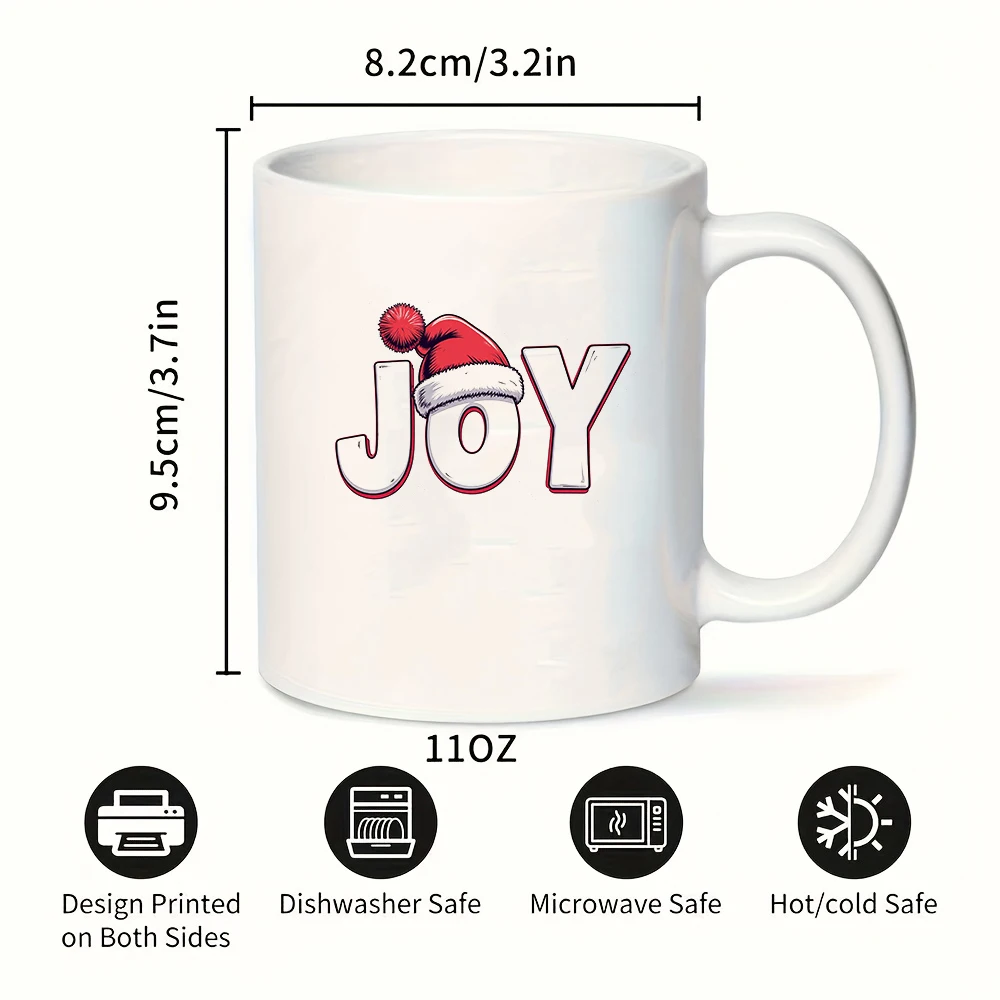 11oz كوب الفرح قبعة عيد الميلاد كوب كرتوني شخصية الإبداعية زجاجة ماء هدية الكريسماس كوب للأطفال الأسرة مكتب فنجان القهوة