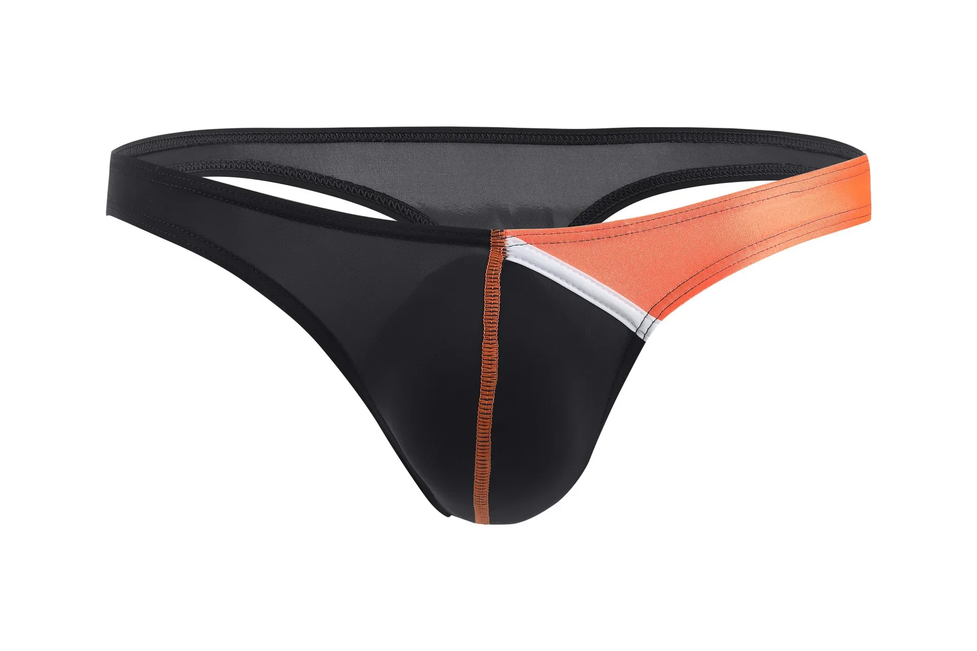 ผู้ชายเซ็กซี่ T Back Thong ผ้าไหมน้ําแข็งยืดหยุ่นแห้งเร็ว Cool Feel บางกีฬากางเกงเกย์ต่ําเอว U กระเป๋านูน G-String